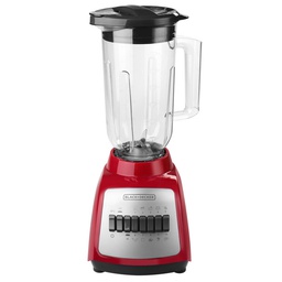 [BLBD210PR / BL0877-1RDLA] Black &amp; Decker Blender 10-Speed Plastic Jar, Red