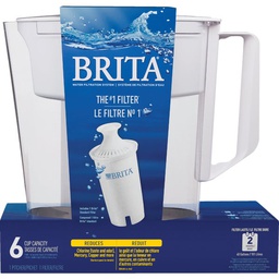 [36089] Brita Water Filter Pitcher 6-Cup, White