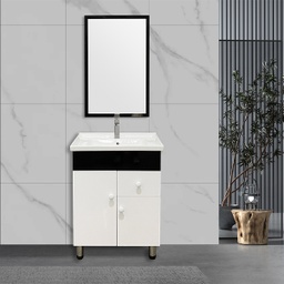 [OC542 RHBV13851] Royal Homes Bathroom Vanity 23.6 x 17.7 x 30.7 In. Black &amp; White