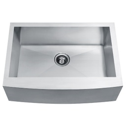 [RHKS-HAS3021 RHKS15585] Royal Homes Apron Single Bowl Kitchen Sink 30x21x9in 304 Stainless Steel