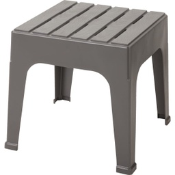 [258364  / 8090-13-3731] ****Adams Big Easy Square Resin Stackable Side Table Gray 18.9 In.