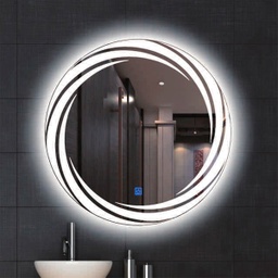 [RHLEDM17003 RHLM17003] Royal Homes Led Mirror Round 27.5 In. Silver