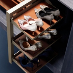 [703571] Royal Homes Side Mount Shoe Rack - Left- 14In.x30.75In.x18In.- 32In.