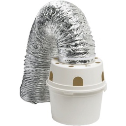 [TDIDVKZW / 197947] Dundas Jafine 5pc Indoor Electric Dryer Vent Kit, White