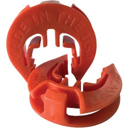[T-360 ORANGE] LockJawz Corner &amp; In-Line Orange HDPE T-Post Electric Fence Insulator 25pk