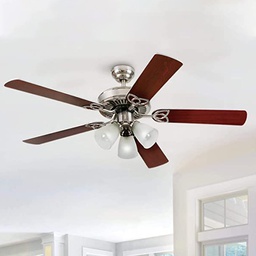 [78678] Westinghouse Vintage Ceiling Fan 52 In. Brushed Nickel Finish (C.F.M - 4335)