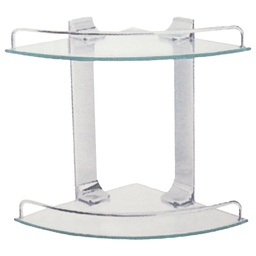 [KL-186] ****Classy Homes Double Corner Shelf Glass