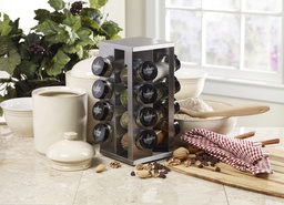 [5084920] ****^Kamenstein Heritage Revolving Countertop 16-Jar Spice Rack, Silver