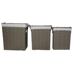 [HHSO-LNBK-01014 / RHCF-K5353-3TY / RHCF-K5353-3TY] Royal Homes 3pc Laundry Basket Set