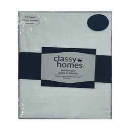 [CHQSSU24078] Classy Homes Solid Queen Sheet Set 4pc