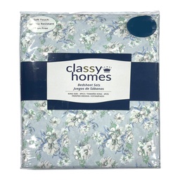 [CHQSSPD24082] Classy Homes Printed Queen Sheet Set 4pc