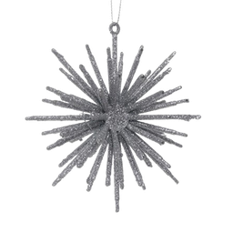 [831-XMTX215-1293D] Miro Christmas Ornament 11x11x5cm Silver