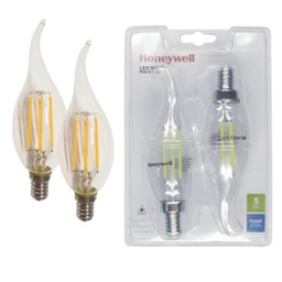 [HW-BE12-02-2PK-5W-DIM6K / HW-BE12-02-2PK-5W-DIM65K] Honeywell Filament LED Bulbs E12 5W 2-pack