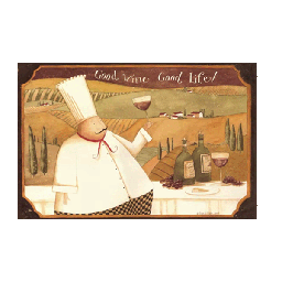 [D122 / 700-N24-00300 CHFM27499] ****Classy Homes Foam Kitchen Mat, Chef/ Wine 18x30 in.