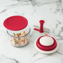 [102-239-005] ****Chef'n VeggiChop Vegetable Chopper - Cherry/Meringue