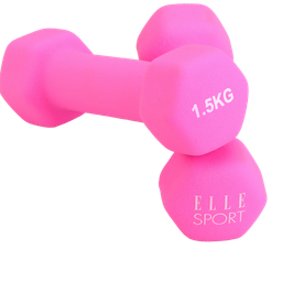[SR0511N] Elle Sport Neoprene Dumbbells 1.5 kg, Hot Pink - Pair