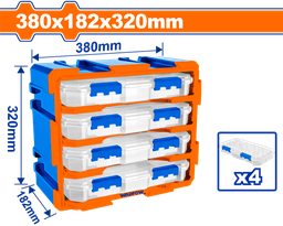 [WTB8344] Wadfow 4-Bin Modular Storage Tower lp