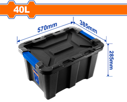 [WTB3340] Wadfow 40L Plastic Storage Tote 23 x 15 x 11 In.