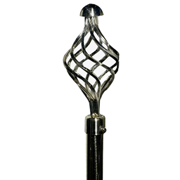 [722-82117-4884SILVER CHCR28495 / 1434253] Classy Homes Curtain Rod 48-84 In., Silver - Plated