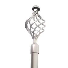 [722-82117-4884CHSIL-P CHCR28521 / 1434282] Classy Homes Curtain Rod 48-84 In., Champagne Silver - Painted