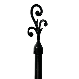 [722-82238-4884BLK-P CHCR28535 / 1434295] Classy Homes Curtain Rod 48-84 In., Black - Painted