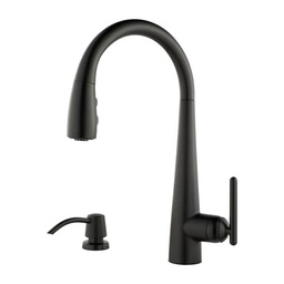 [GT529SMB / GT529-SMB] Pfister Lita 1-Handle Pull-Down Kitchen Faucet With Soap Dispenser, Matte Black