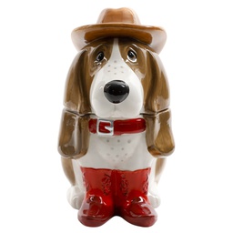 [PWD096881814672] The Pioneer Woman Cowboy Charlie Cookie Jar 6.69 x 8.46 x 12.5 In. Red
