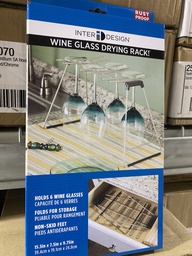 [57045ES] ****iDesign Classico Wine Glass Drying Rack Satin