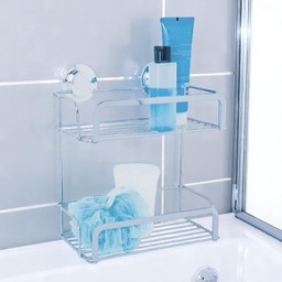 [EBFHW290541] ****Elle Home Double Cosmetic Basket, Satin Nickel