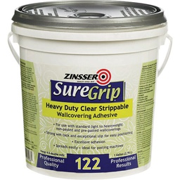 [2881] ****Zinsser SureGrip Heavy Duty Clear Strippable Wall Covering Adhesive 1 Gal.