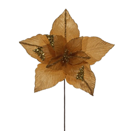 [831-AMX001-24115B] Miro Christmas Poinsettia 35x30cm 11P Gold