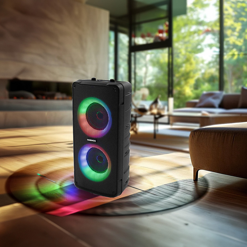 Daewoo Portable Rechargeable Party Speaker, Black