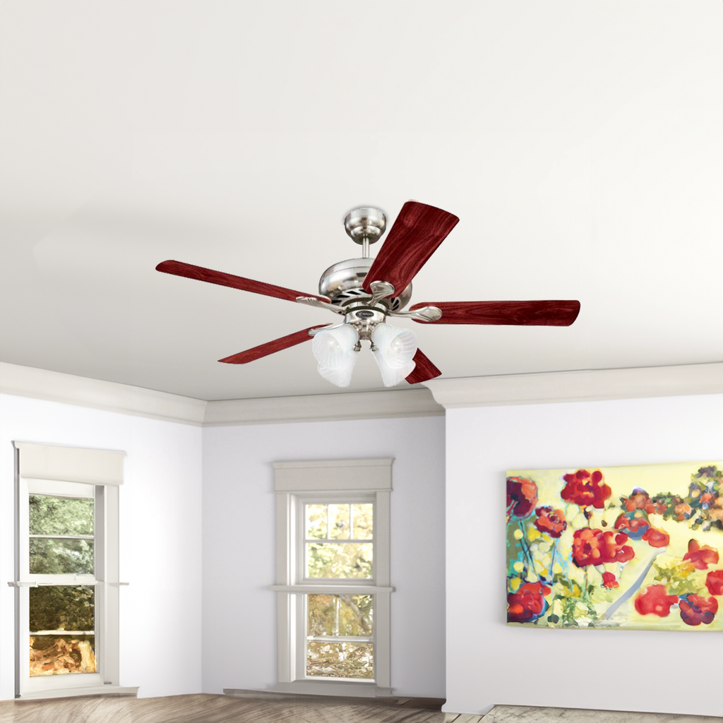 Westinghouse Swirl Ceiling Fan 52 In., Brushed Nickel (C.F.M - 4334)