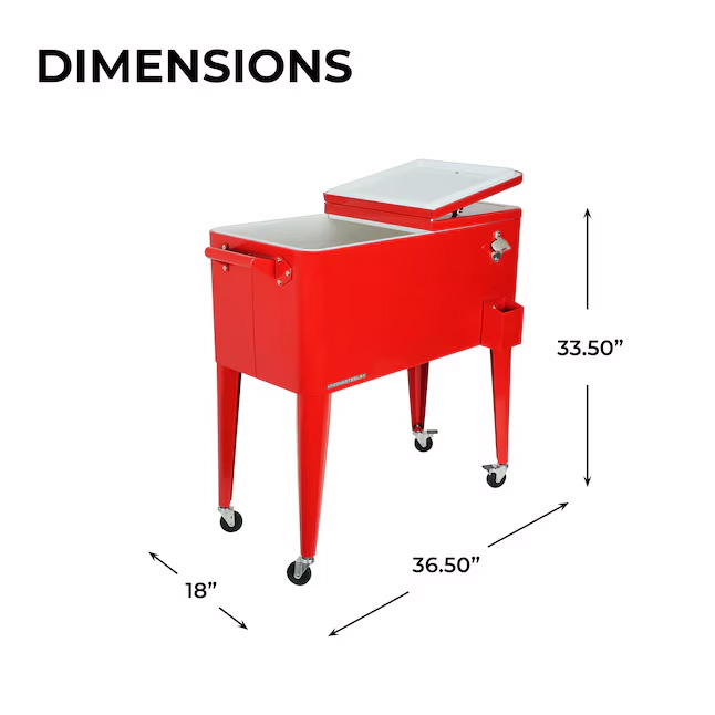 Permasteel Cooler 80 Qt. Red