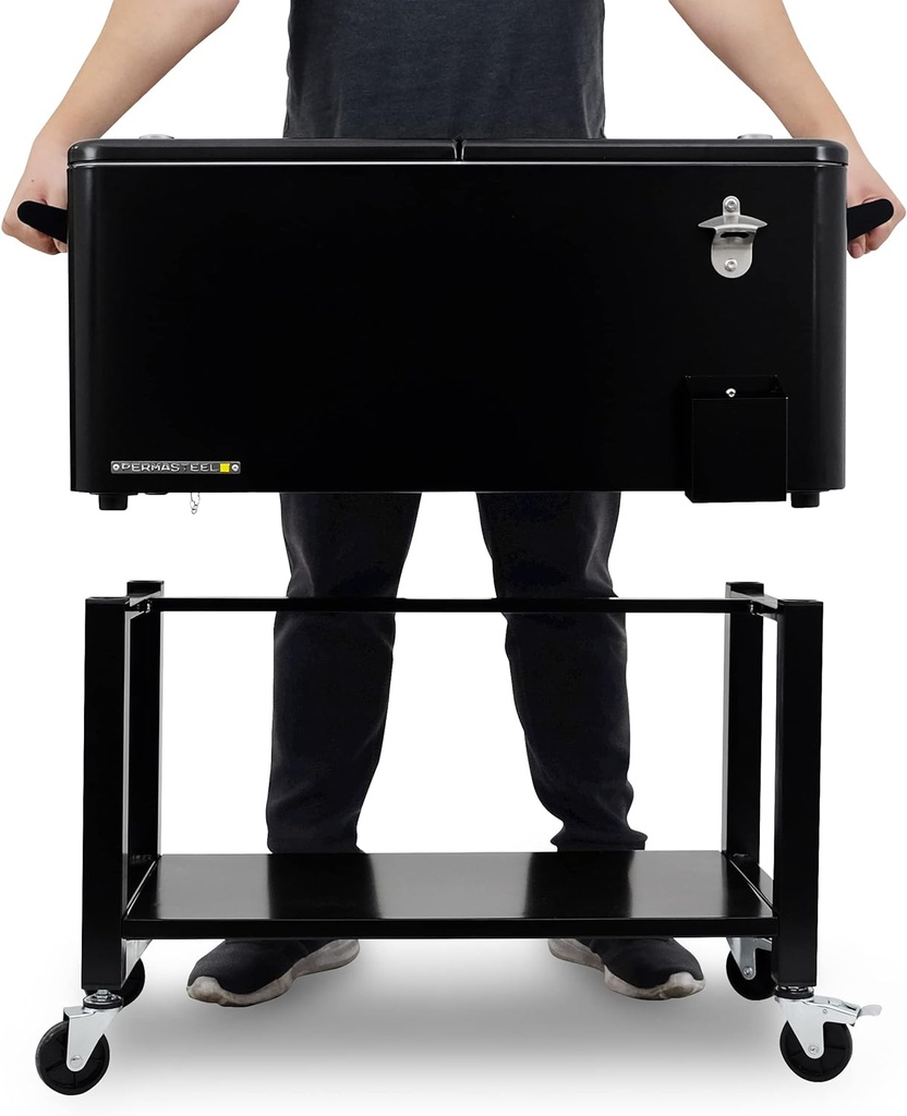Permasteel Detachable Cooler 80 Qt. Black