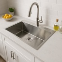 Royal Homes Single Bowl Kitchen Sink 30.75 x 19.75 x 8.75 In. 304 Stainless