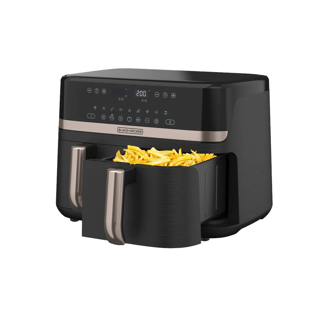 Black &amp; Decker Dual Air Fryer 9L, Black