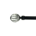 Classy Homes Curtain Rod 28-48 in Single Black Nickel 16/19