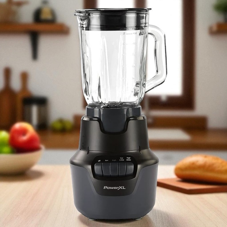 PowerXL Boost Blender Plus 4-Speed, 800 Watts, 48-oz Glass Jar, Black
