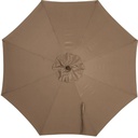 Outdoor Expressions Market Patio Umbrella 7.5 Ft. Brown with Chrome Plated Hardware
