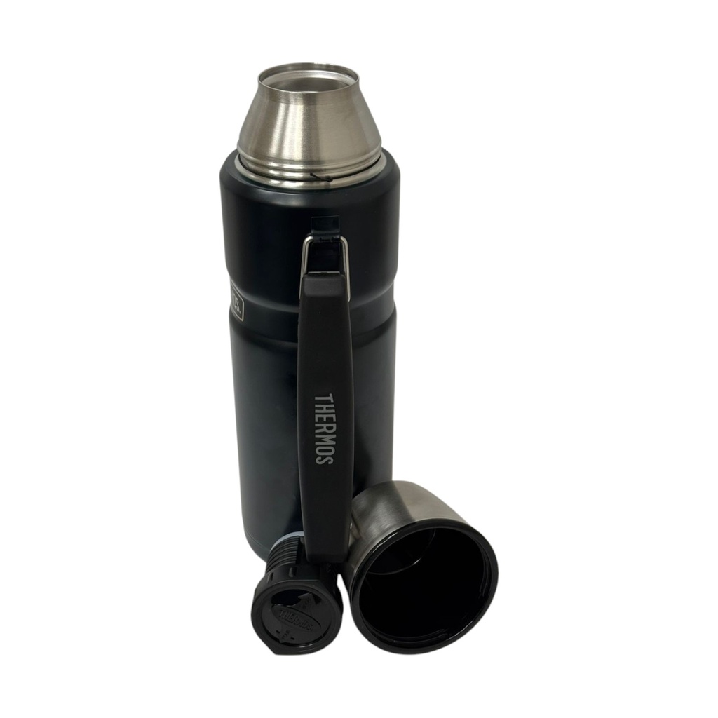 Thermos Stainless King Insulated Vacuum Bottle with Handle, 40 Oz. Matte Blue