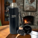 Thermos Stainless King Insulated Vacuum Bottle with Handle, 40 Oz. Matte Blue