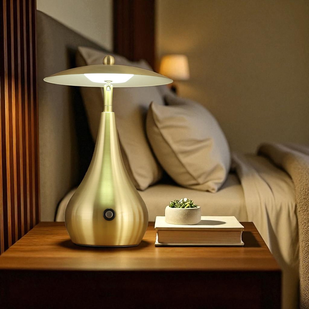 Royal Homes Table Light USB, Gold/ Silver