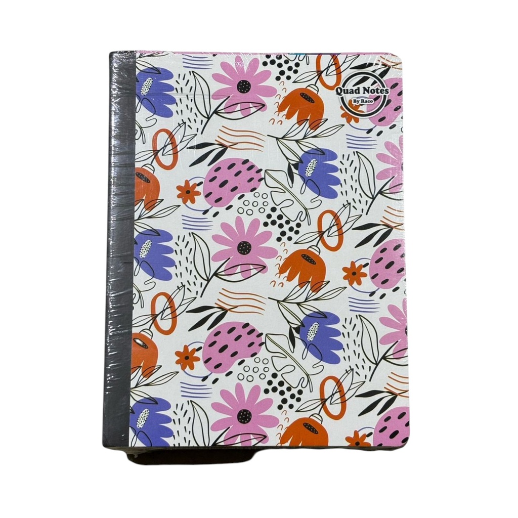 Quad Notes Notebook Girls Design, 100 Sheets - 6Pk