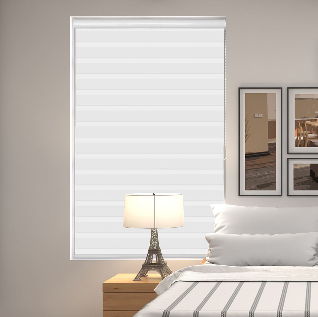 Kenneth Cole Luxury Zebra Blinds 78x90 In. (Blackout) White