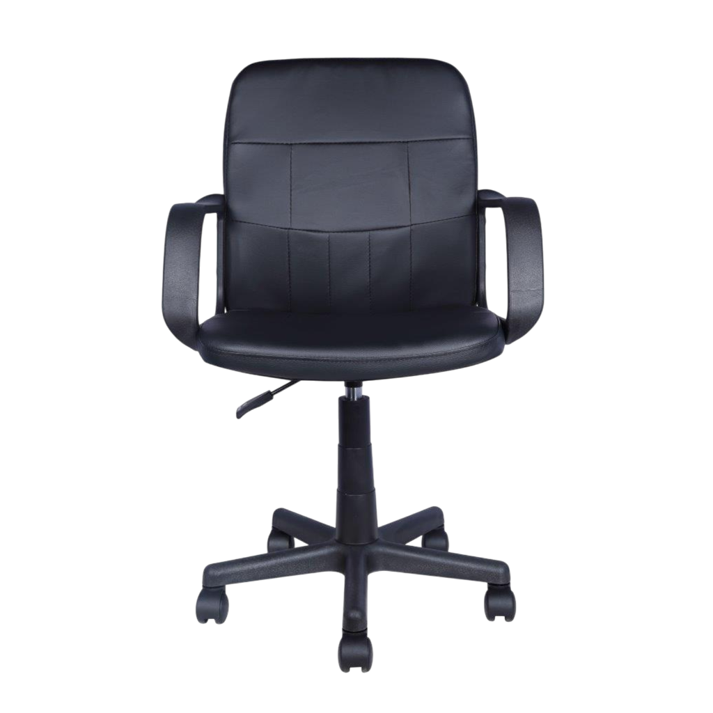 Mobel Executive Office Chair PVC, Black (Weight Limit 220lb)