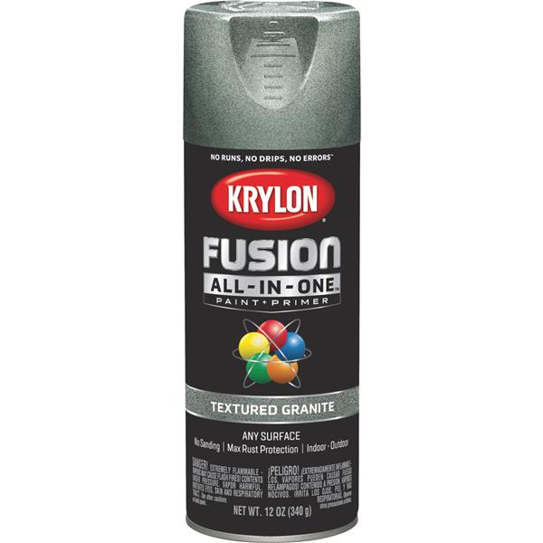 ^Krylon Fusion All-In-One Textured Spray Paint &amp; Primer, Granite