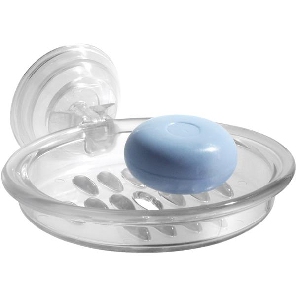 InterDesign Power Lock Soap Dish, Clear