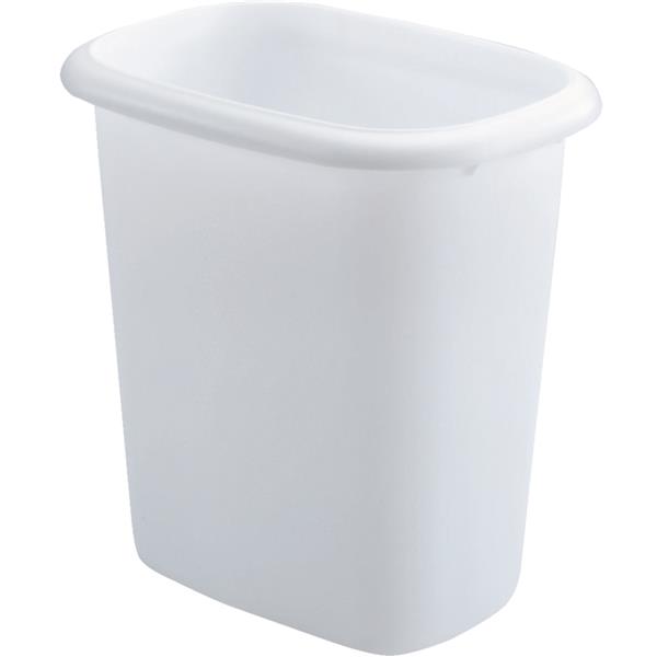 Sterilite Oval Vanity Wastebasket 1.5 Gal. White