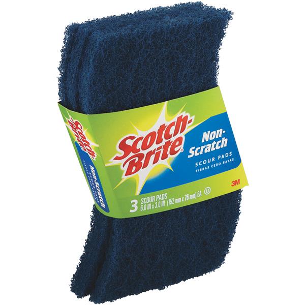 ^Scotch-Brite Non-Scratch Scour Pads, 6 In. x 3 In. (3-Pack)